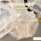 巴寶歐蕾絲內(nèi)褲女士無痕中腰包臀性感純欲風少女生三角短褲夏薄款透氣女 黑色+淺粉+淺綠+奶白 L【80-110斤】