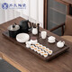 蘇氏陶瓷功夫茶具套裝胡桃木色茶盤(pán)家用辦公自動(dòng)燒水壺一體茶具整套 胡桃木茶盤(pán)大套組