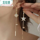 龍姑娘感耳環(huán)女韓版時(shí)尚長(zhǎng)款耳飾超仙百搭流蘇耳環(huán)新款2025年 兩戴星月【主圖款】
