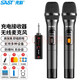 先科（SAST）OK-98無(wú)線(xiàn)麥克風(fēng) 一拖二話(huà)筒接收器電腦K歌會(huì )議家庭KTV舞臺插音響音箱 戶(hù)外便 OK92一拖二無(wú)線(xiàn)2只
