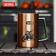 膳魔師黑金騎士系列120周年新品保溫杯復古經(jīng)典時(shí)尚男大容量便攜水杯子 把手杯附帶杯墊TSK2-600S-GD(MR)