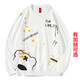 PLAY FOG衛衣男女春秋oversize熊貓燙金印花休閑潮流圓領(lǐng)套頭情侶圓領(lǐng)衛衣 D107白色 S（建議100-125斤）