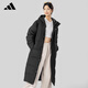 阿迪達斯 （adidas）冬季女子連帽長款鴨絨運動休閑羽絨服 M碼