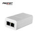 PROCET EN15GF PoE供電器 千兆單端口 PoE供電模塊 at標準 48V電源適配器 白色