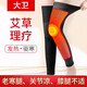 大衛(wèi)護(hù)膝保暖關(guān)節(jié)老寒腿男女通用艾草熱敷加長(zhǎng)款護(hù)腿套小腿大腿內(nèi)穿膝蓋護(hù)具中老年人 四面彈力艾草護(hù)膝-黑色加長(zhǎng) L