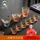 touchmiss 輕奢高檔耐熱玻璃茶具套裝綠茶紅茶泡茶器功夫茶杯干泡茶盤(pán) 冰露茶具套裝_描金款