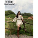 舒芳蝶（shufangdie）小眾設(shè)計(jì)感白色連衣裙女裝2024秋冬季新款秋氛圍感甜美仙女裙子女 《克萊蒙公路》連衣裙 配腰帶 M