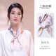 上海故事（STORY Of SHANGHAI）真絲絲巾女春夏桑蠶絲印花真絲方巾生日禮物女 蒔花令