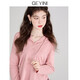 歌依妮早秋連帽衛衣女薄款甜美小個(gè)子洋氣極簡(jiǎn)設計感上衣 粉色 M