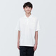 無印良品（MUJI） 男式 水洗 天竺編織短袖POLO衫純棉全棉AB1MAA4S 白色 XL 180/104A