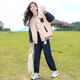 迪莎童話(huà)女童套裝兒童秋季棒球服套裝大童女裝新款時(shí)尚運(yùn)動(dòng)休閑學(xué)生2件套 粉色 140