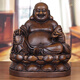 歐柏歷  彌勒佛擺件實木雕刻新中式家居客廳玄關(guān)店鋪裝飾擺件 中號彌勒佛(長25*高28約14斤)