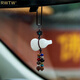 RWTW汽車(chē)掛件玉石葫蘆后視鏡車(chē)掛天然白玉車(chē)載掛飾男女士車(chē)內吊飾 福祿葫蘆