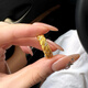 瑞諾黃金麻花戒指女足金999時(shí)尚編織纏繞鑲嵌指環(huán)生日禮物送女友 麻花戒指14-15號/金重約2.2g