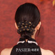 鉑思亞秋意大腸發(fā)圈女時(shí)尚優(yōu)雅黑色歐根紗頭繩蓬松扎發(fā)橡皮筋頭飾 【秋意】黑