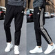 阿迪達斯（adidas）三葉草長(cháng)褲男 春秋運動(dòng)褲簡(jiǎn)約三條紋訓練休閑褲舒適透氣針織男褲 GK8995/批次原因，隨機發(fā)貨 S