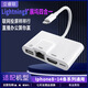 立睿聯(lián) Lightning拓展塢RJ45蘋(píng)果網(wǎng)口轉換器游戲直播辦公教學(xué)適用iphone13pro/ipad手機以太網(wǎng)轉接頭 蘋(píng)果轉RJ45網(wǎng)口+HDMI+USB+充電