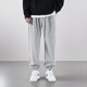 FitonTon休閑褲男秋冬季抽繩韓版加絨褲運動(dòng)褲子束腳運動(dòng)長(cháng)褲灰色XXL