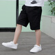 忻悅晴兒童男童白色短褲女童黑色休閑中大童棉五分褲學(xué)生演出中褲 黑色短褲 130cm