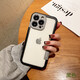 鋒浦（FEENGGUU）夏天透氣散熱iPhone14Promax手機邊框殼蘋果13硅膠12Pro新款15plus創(chuàng)意簡約蘋果15邊框16手機殼 黑+黑鏡頭全包拼色邊框 iPhone 13