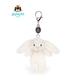 Jellycat英國花生企鵝鑰匙扣毛絨玩偶掛件包掛西高地掛飾玩偶 JELLYCAT白色邦尼兔掛件 寬3*8c 贈送防塵袋包裝