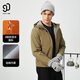90分男裝戶(hù)外休閑加絨保暖防潑水7A抗菌耐磨連帽軟殼衣夾克外套 軍卡綠 3XL(185/100A適合80-85kg)