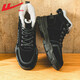 回力（Warrior）官方雪地靴冬季棉鞋子男士加絨馬丁靴高幫男鞋東北保暖鞋 黑色41