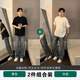 君茵重磅260g純棉短袖t恤男2025夏季美式純色正肩半袖體恤打底衫上衣 黑色+白色【兩件裝】 XL【130-150斤】