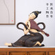 翊珗（YIXIAN）敦煌飛天仕女擺件古典美女博古架茶室藝術(shù)裝飾品嶺南特色手工藝品 大號心弦紙箱裝【含香薰爐】