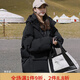 蘇奈雪初中生羽絨服女12至14歲少女童秋冬裝-16學生15大童女孩寬松面包 黑色 S(建議70-90斤)
