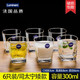 樂美雅玻璃杯子家用水杯茶杯果汁杯牛奶杯喝水杯飲料杯6只套裝 6只四方300ml+杯刷