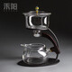 禾陽 漫櫻懶人自動茶具套裝家用送禮耐熱玻璃泡茶器磁吸式泡茶壺 云錦自動茶具
