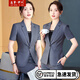 造夢伊人西裝套裝女職業(yè)裝短袖小西裝女修身正裝商務(wù)OL女士面試工作通勤西服套女裝 灰色西裝+褲子（吊帶） L（101-108斤）