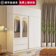 福霜【包安裝】全實(shí)木衣柜長(zhǎng)虹玻璃門臥室簡(jiǎn)約衣櫥出租屋推拉門大衣柜 【全實(shí)木】1.4米衣柜+頂柜