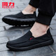 回力男鞋2026春季一腳蹬帆布鞋透氣輕便男士純黑色工作套腳休閑鞋子男 全黑（耐臟） 39