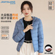 真維斯（JEANSWEST）羽絨服女冬季連帽輕薄羽絨短款白鴨絨輕便薄款外套女款淺藍色M