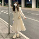 紫伶语 G2024年春春季新款高级感长裙法式设计感气质小个子连衣裙子女装 米白色 M