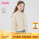 笛莎童裝女童羽絨服2025秋季新款寶寶時(shí)尚甜美可愛(ài)連帽輕薄短款羽絨服 米色 170 cm