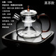 從簡(jiǎn) 加厚耐熱玻璃煮茶壺大容量蒸茶壺電陶爐燒水壺帶過(guò)濾花茶泡茶壺家用大號煮茶器 玻璃蒸茶壺+三界電陶爐【胡桃色】