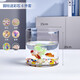團圓月超白加厚大小號玻璃圓柱魚(yú)缸客廳家用落地花瓶圓形圓柱形水培直筒 15*20圓柱+彩石6件套