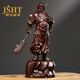 爵世皇庭木雕關(guān)公像擺件實木武財神關(guān)羽家居客廳玄關(guān)辦公裝飾工藝禮品 精雕橫刀關(guān)公【高30cm】