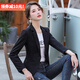 DGPZ小西裝女商務(wù)小西服抗皺正裝上衣短外套職業(yè)通勤工裝面試服GDX185 黑色長 L