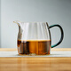 綠昌明玻璃公道杯加茶漏套裝公杯茶具茶道配件分茶器玻璃大容量茶杯加厚 綠瓣公杯  350ml