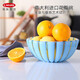 Guzzini 北歐花瓣沙拉碗意大利進(jìn)口創(chuàng  )意水果盤(pán)水果碗 藍色20cm
