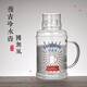 小北家冷水壺耐熱玻璃耐高溫防爆家用小號一人飲涼開水壺倒扣式玻璃 復古圖案1700ml