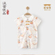 漢宮優(yōu)品嬰兒連體衣短袖薄款純棉夏裝中國風(fēng)外出甜美哈衣0-1歲女寶寶衣服 精衛(wèi)填海 80cm