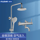 豐華（FLOVA） 淋浴套裝家用淋浴器淋雨噴頭掛墻式明裝混水閥一體式冷熱水 187mm全銅頂噴