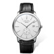 柏曼（BORMAN）德國認證超薄小三針男士機械表全自動(dòng) 銀殼白面黑皮