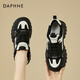 達芙妮運動(dòng)休閑鞋女厚底透氣老爹鞋輕便百搭女鞋子4623404138 黑色 39 