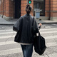 GARNUO黑色皮衣外套女2025春秋冬季新款復古機車(chē)小個(gè)子短款夾克男女同款 黑色 S【80-105斤】